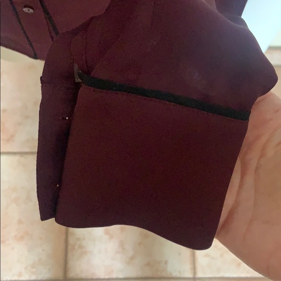 VINCE Maroon silk blouse XS - Picture 3 of 7